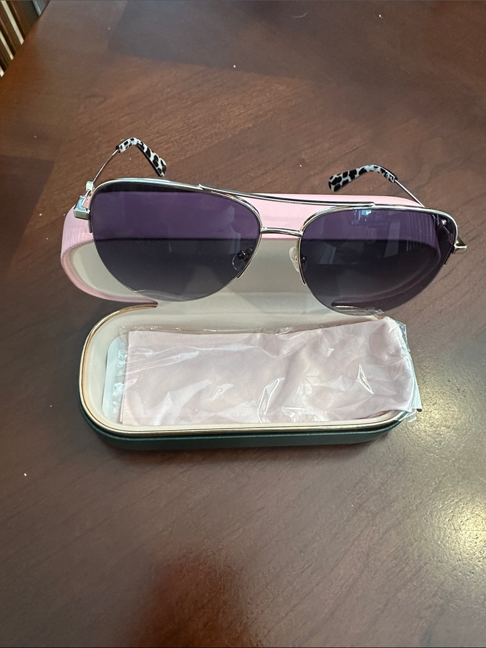 NWT KATE SPADE Aviator Sunglasses with Case